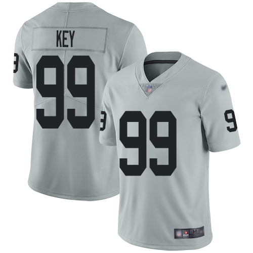 Men Oakland Raiders Limited Silver Arden Key Jersey NFL Football #99 Inverted Legend Jersey